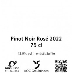 Pinot Noir Rosé 2022, 75 cl, Malans, AOC Graubünden