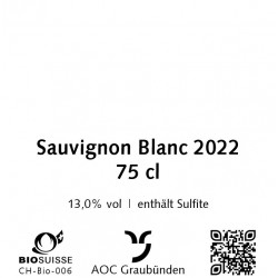 Sauvignon Blanc 2022, 75 cl, Malans, AOC Graubünden