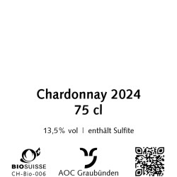 Chardonnay 2024, 75 cl, Malans, AOC Graubünden, Bio Suisse