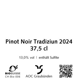 Pinot Noir Tradiziun 2024, 37,5 cl, Malans, AOC Graubünden, Bio Suisse