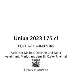 Uniun 2023, 75 cl, Schweizer Landwein